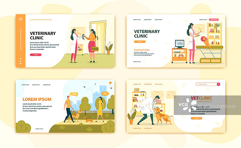 兽医诊所里接受治疗的动物图片素材