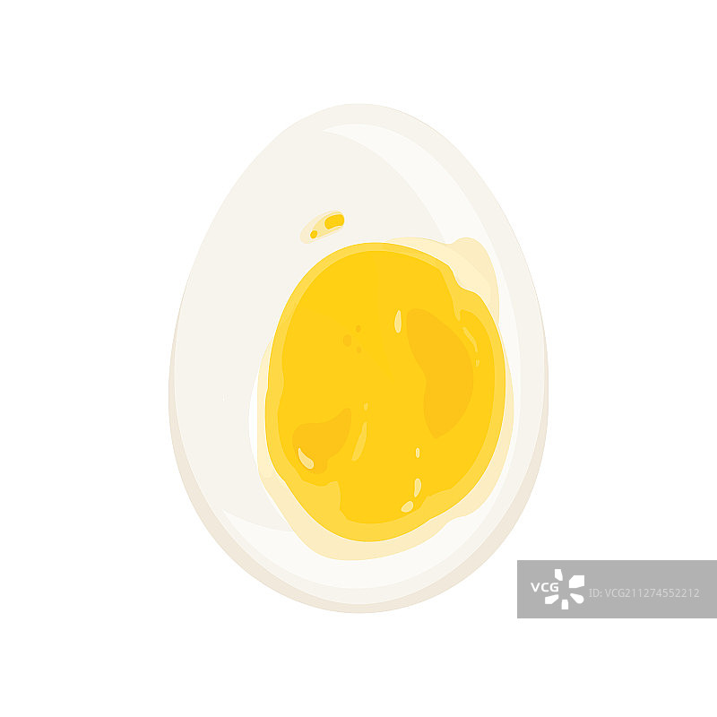 切开的半熟鸡蛋蛋白图片素材