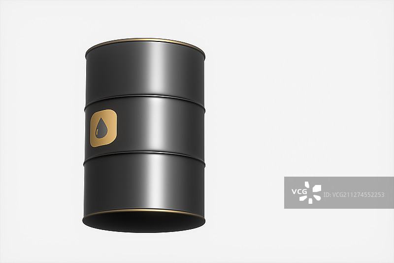 黑色石油油桶工业感背景 三维渲染图片素材