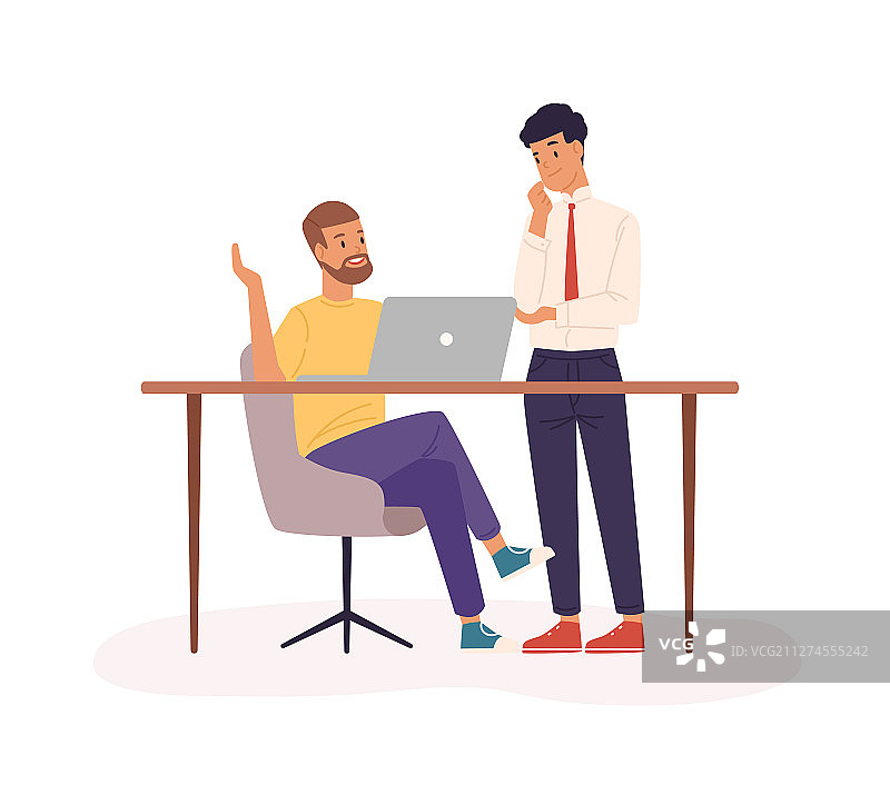 办公室工作合作（扁平风格）图片素材