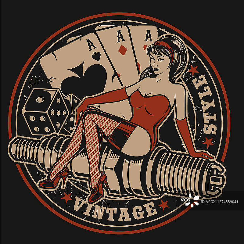 火花塞上的性感女郎图片素材