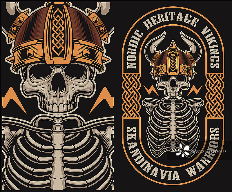 维京骷髅图片素材