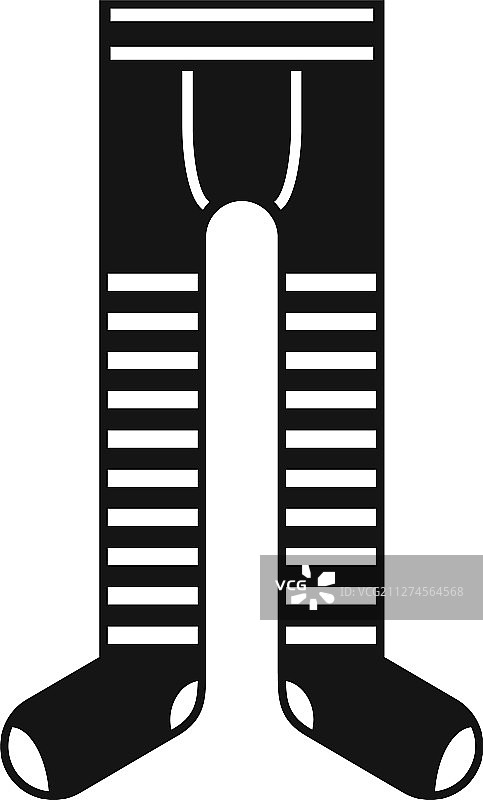 女孩紧身裤图标简约风格图片素材