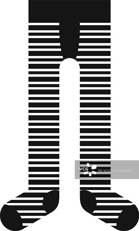 条纹紧身裤图标简约风格图片素材