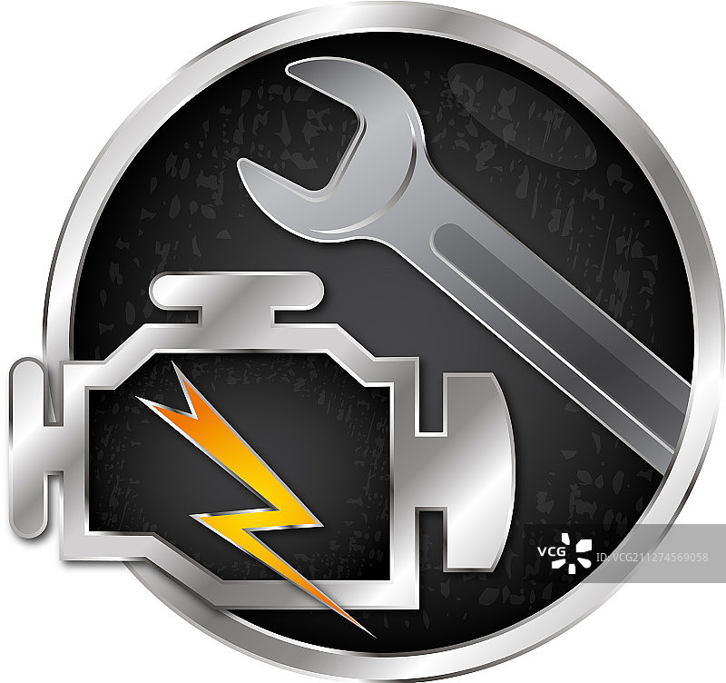 发动机维修扳手符号图片素材