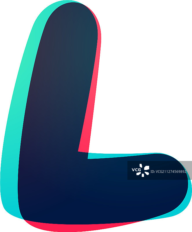 渐变字母L标志图片素材