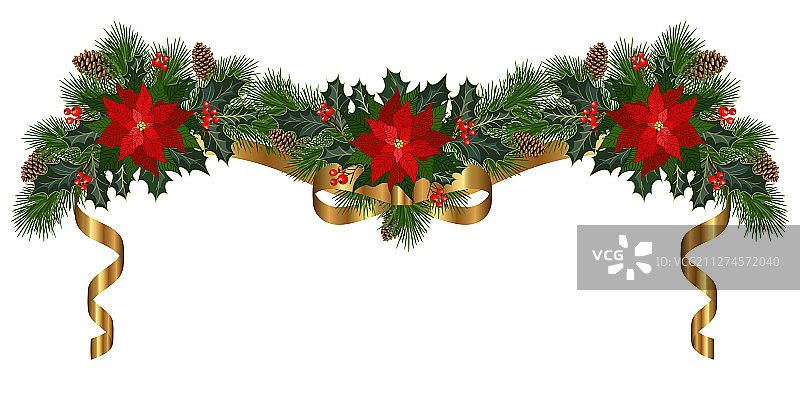 精美圣诞花环图片素材
