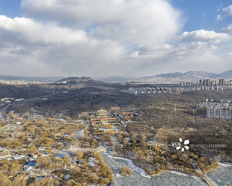 云下玉佛苑全景图片素材