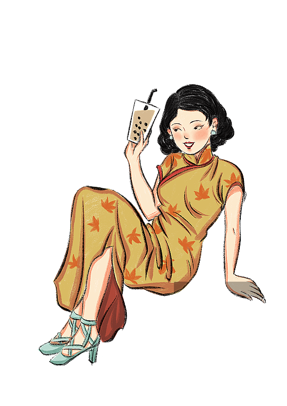 旗袍女子-3图片素材