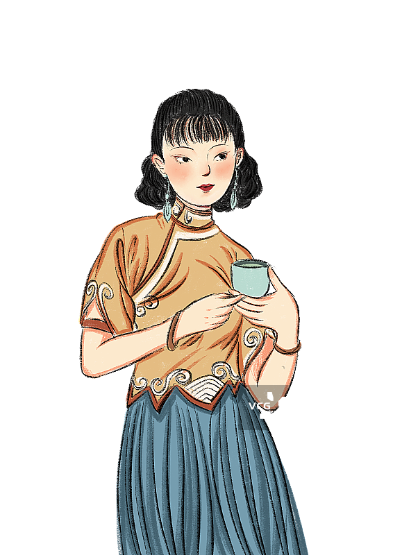 旗袍女子-16图片素材