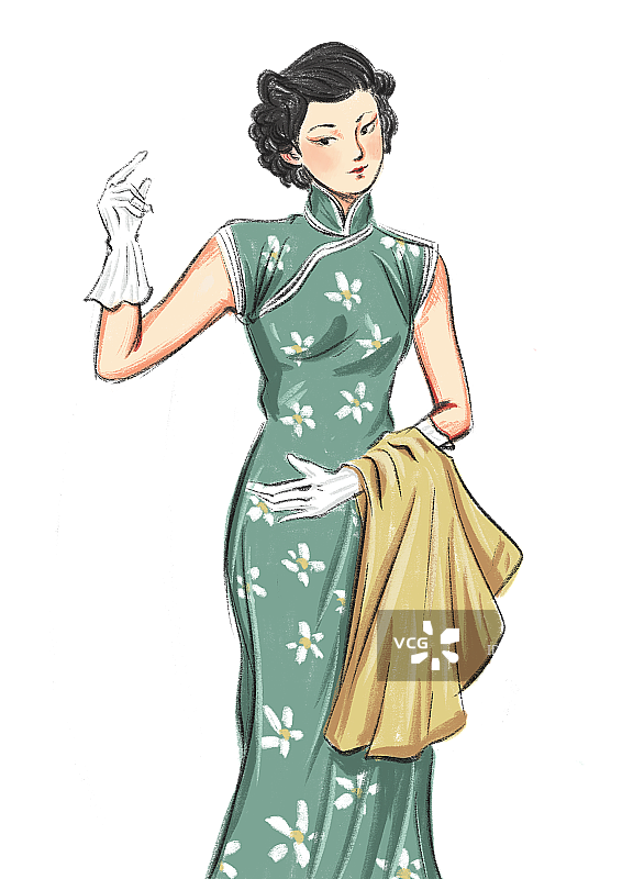 旗袍女子-25图片素材