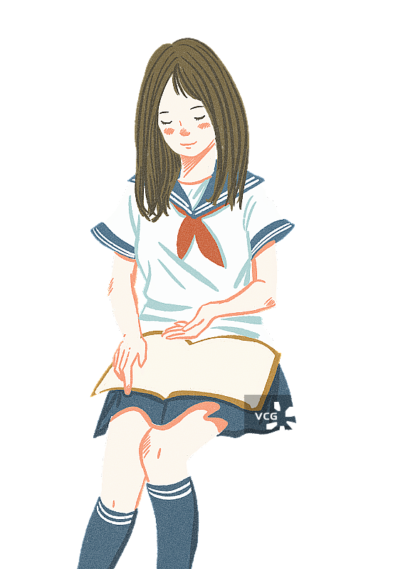 读书的女生-2图片素材