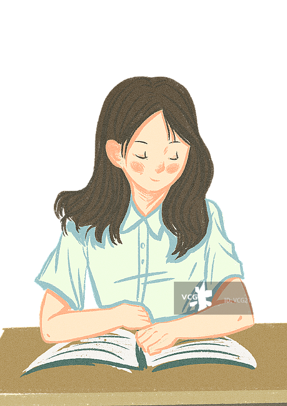 读书的女生-5图片素材