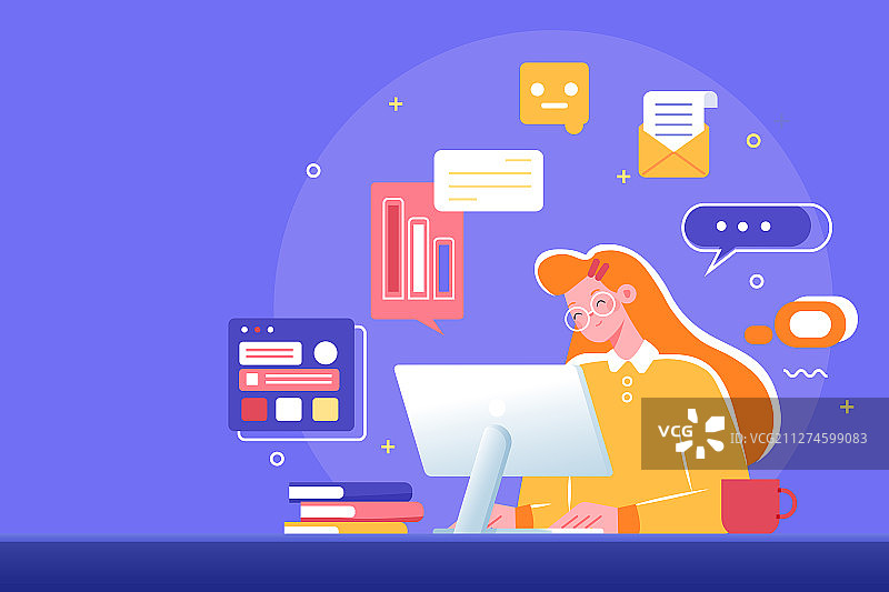 商务办公数据互联网职场招聘人才背景矢量插画图片素材