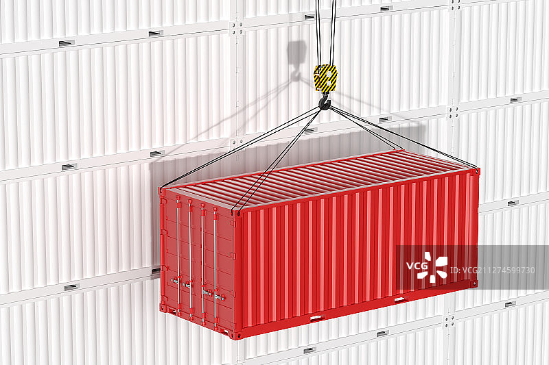 仓储与运输 工业感集装箱 三维渲染图片素材