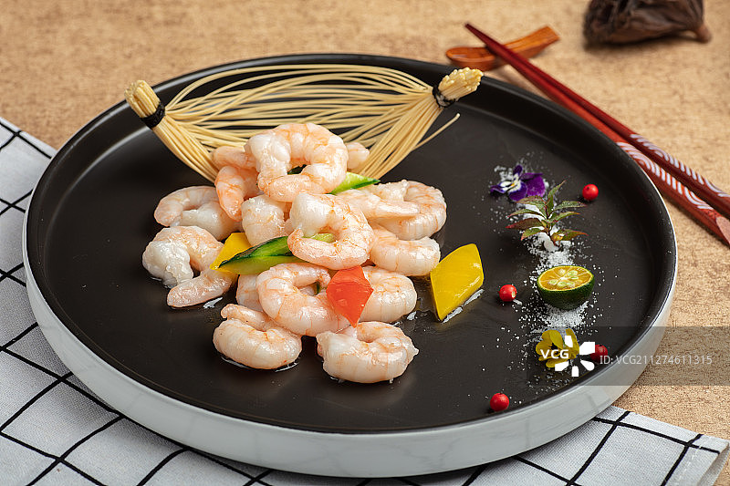 水晶虾仁图片素材