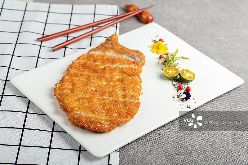 炸猪排图片素材