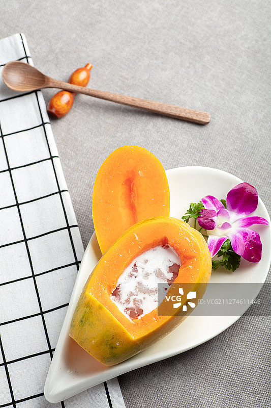 木瓜炖雪蛤图片素材