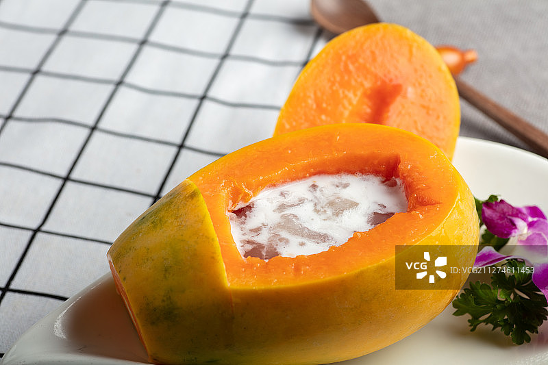 木瓜炖雪蛤图片素材