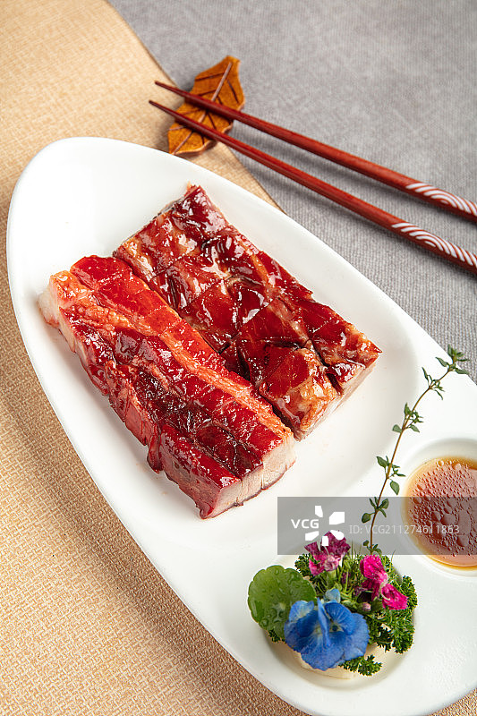 秘制叉烧排骨拼盘图片素材
