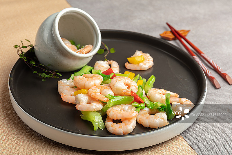 翡翠水晶大虾仁图片素材