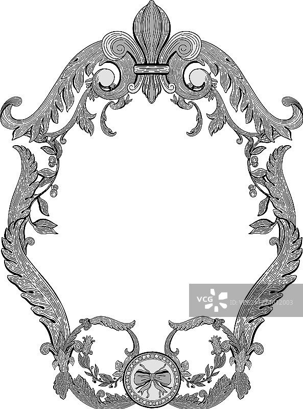 装饰巴洛克式优雅相框图片素材