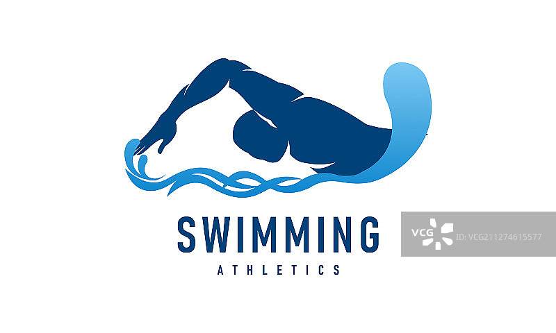 男子游泳比赛游泳池logo图片素材