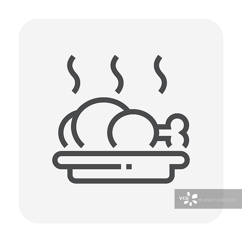 鸡肉盘图标图片素材
