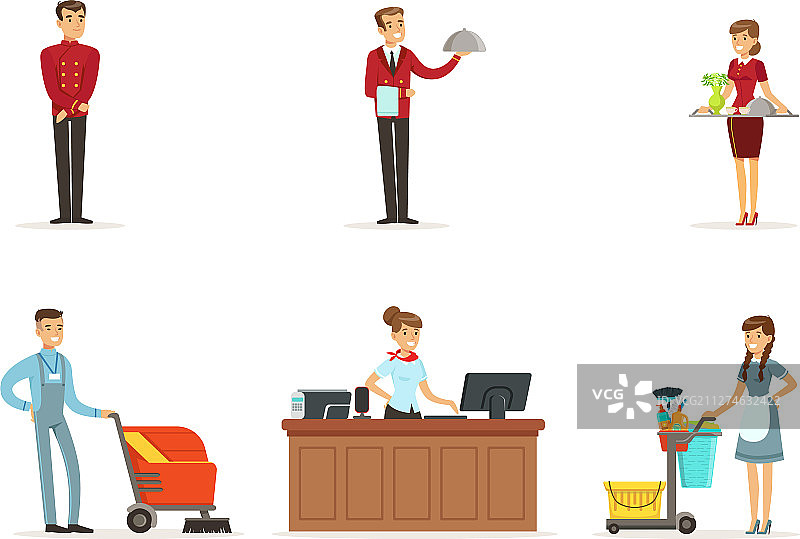 酒店员工：男服务员图片素材