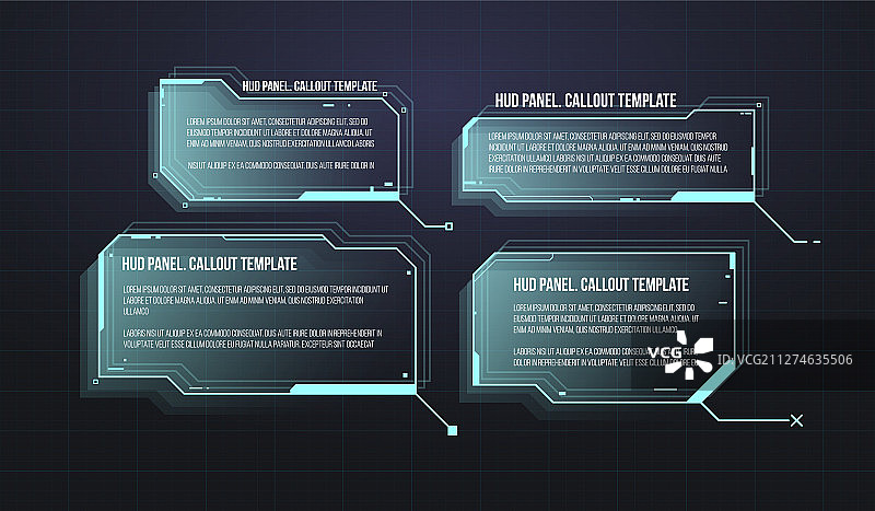 未来主义标注栏标签设置hud图片素材