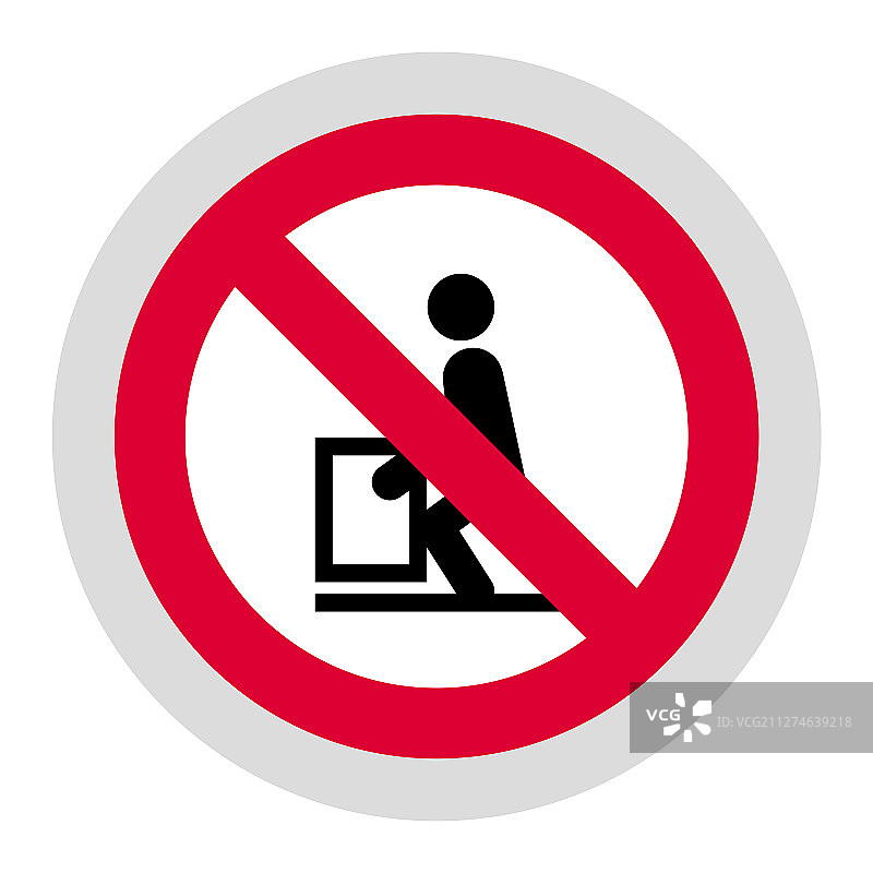 现代圆形禁止标志贴纸图片素材