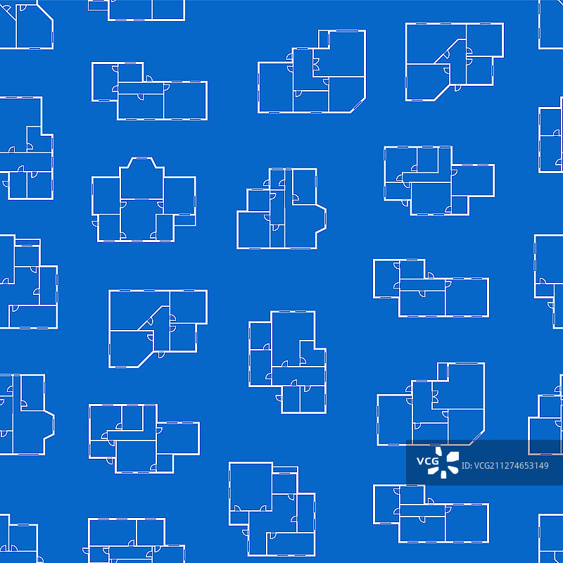 公寓平面图细线无缝图案图片素材