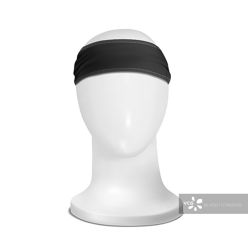 黑色巴丹纳布包裹额头图片素材