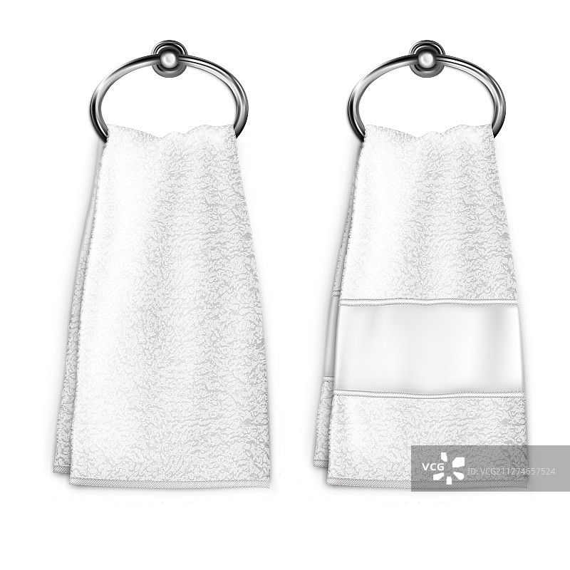 白色毛巾样机图片素材