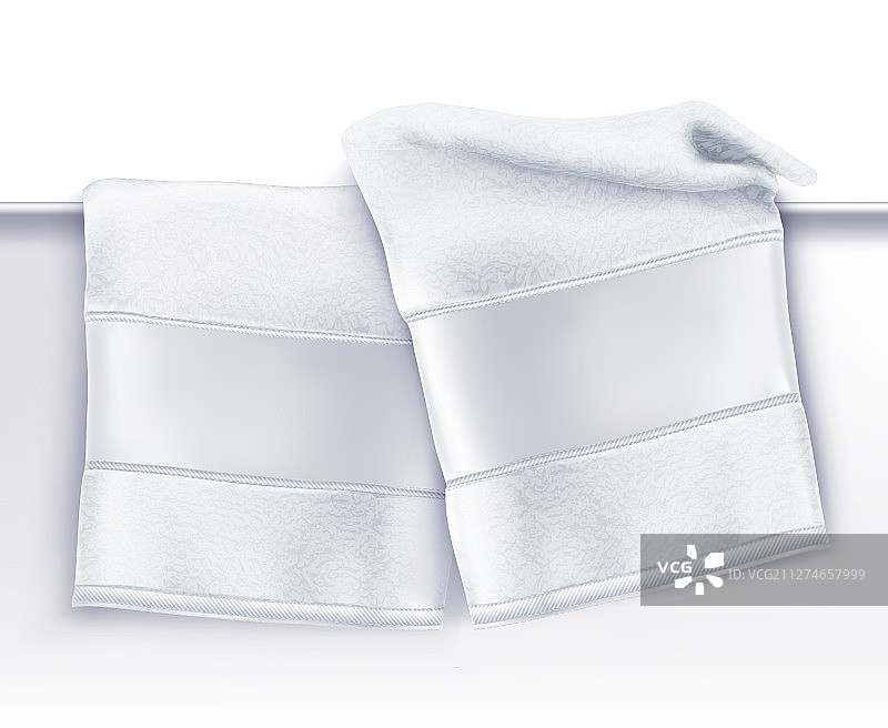 白色毛巾样机图片素材