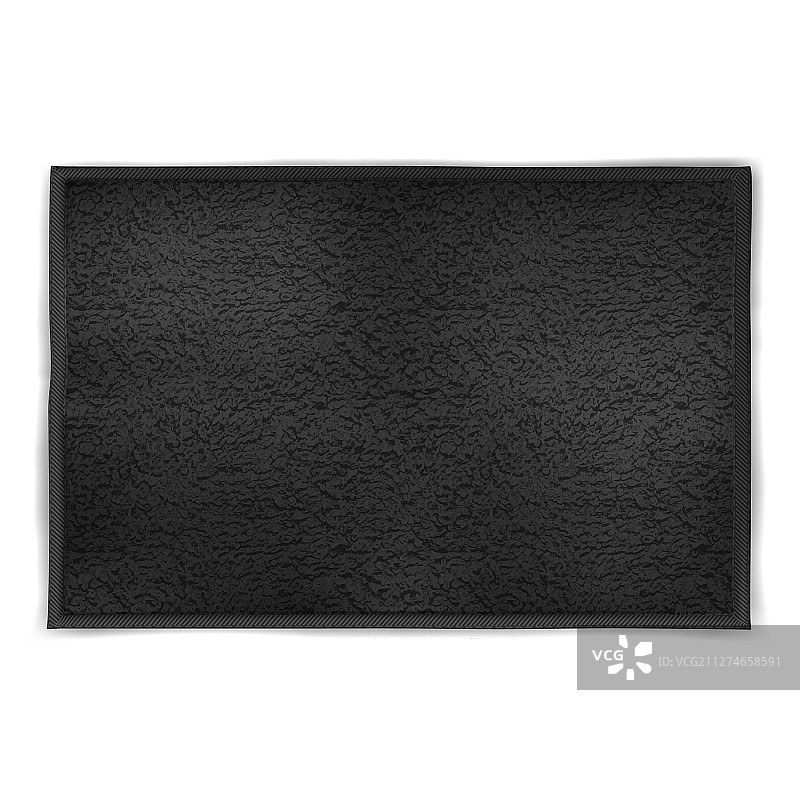 黑色未展开毛巾样机图片素材