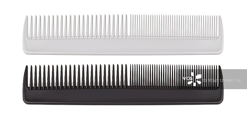 黑白色梳子模型图片素材