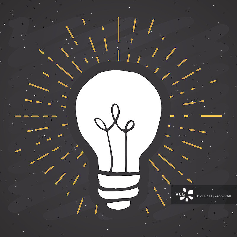 复古纹理灯泡标志图片素材