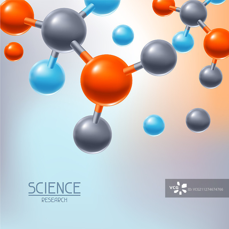 具有抽象分子或原子背景图片素材
