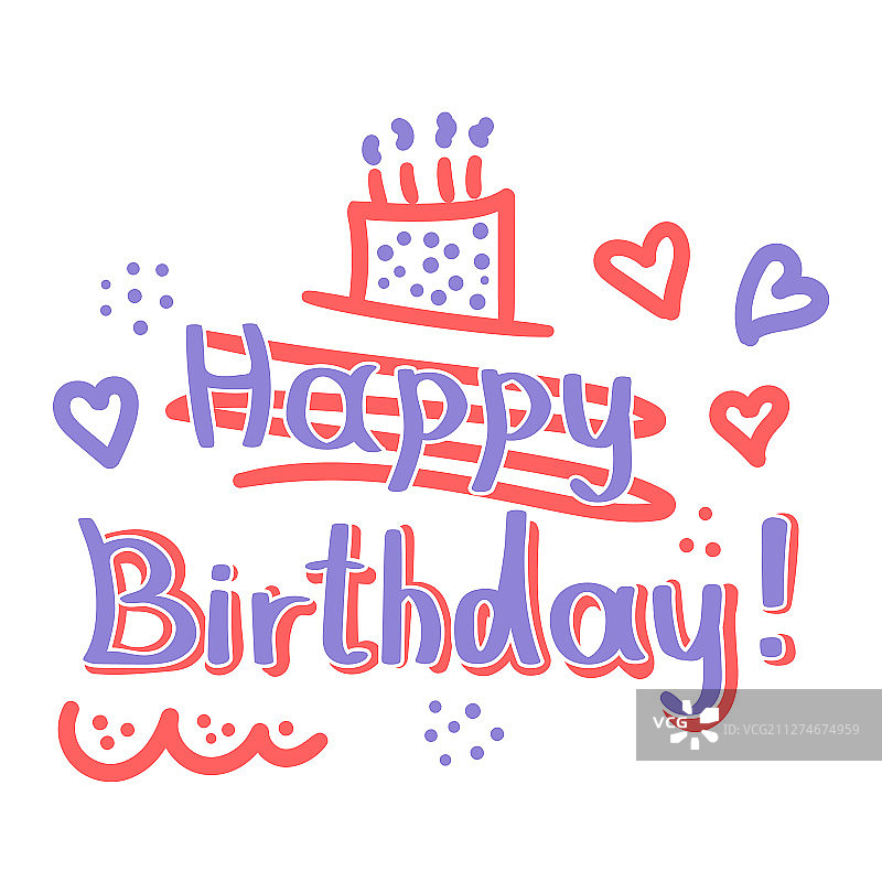 可爱的生日快乐字母图片素材