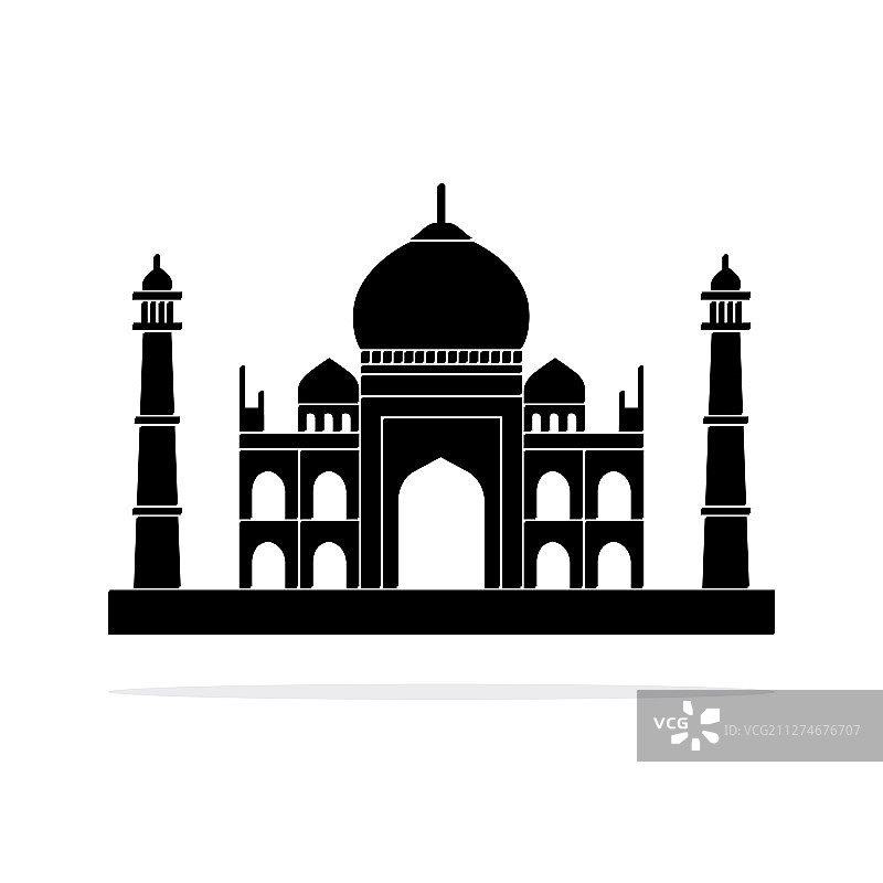 泰姬陵设计概念图标图片素材