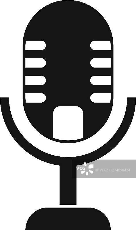 简约风格录音棚麦克风图标图片素材