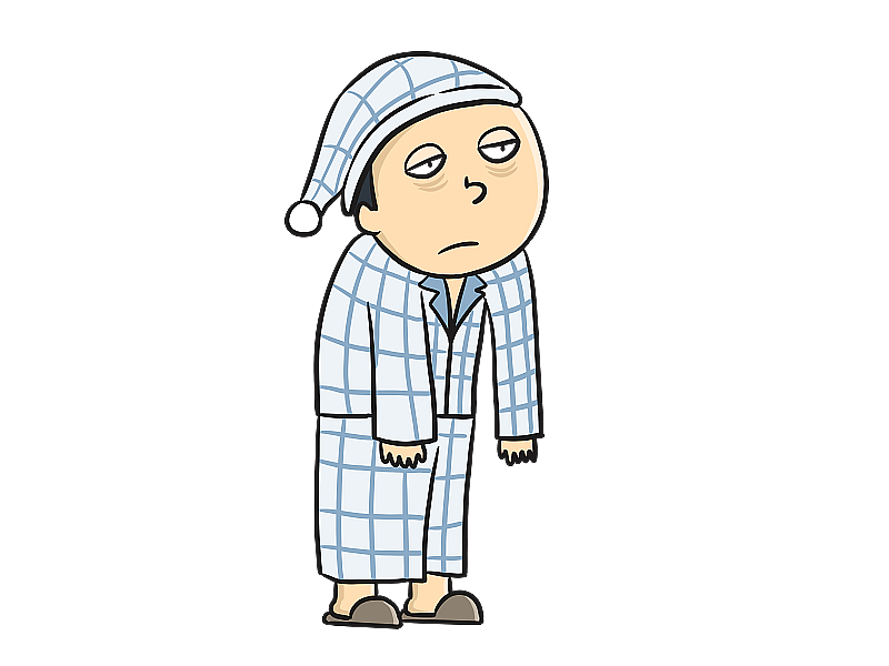 元素：失眠的小人图片素材