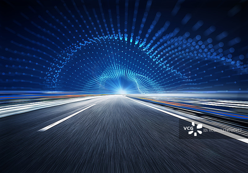 科技道路与未来交通概念图片素材