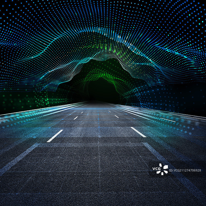 科技道路与未来交通概念图片素材