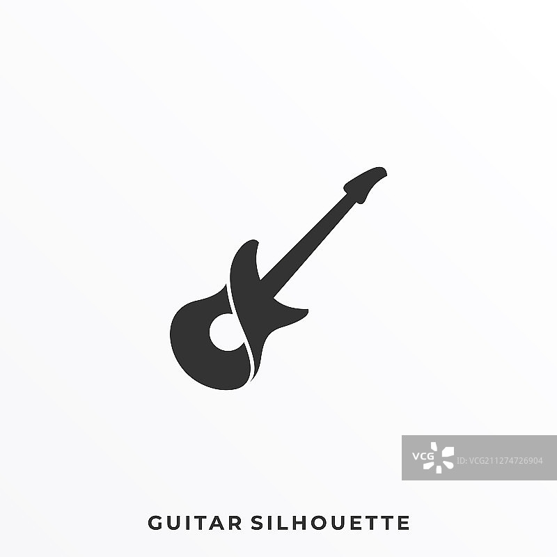 吉他轮廓设计模板图片素材