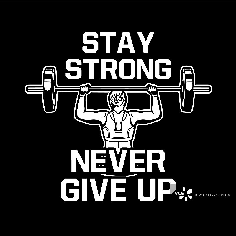 保持坚强，永不放弃，举杠铃的女性图片素材