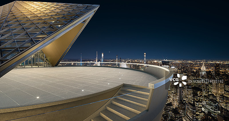 城市高空观景台图片素材
