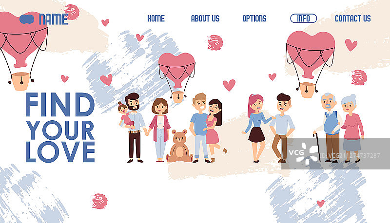 约会网站设计图片素材