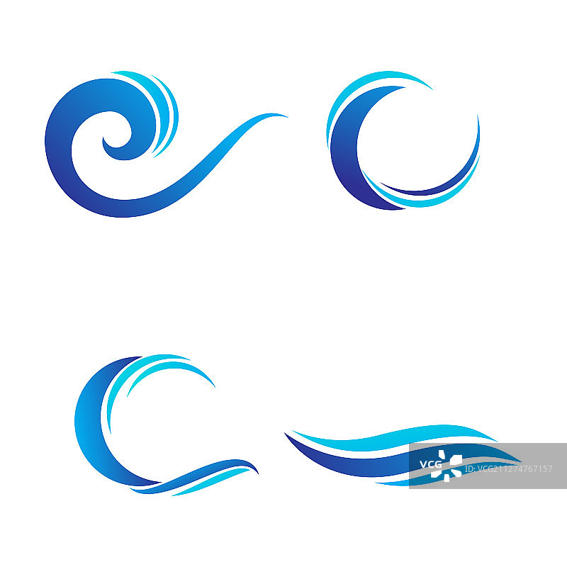 水波纹符号和图标图片素材